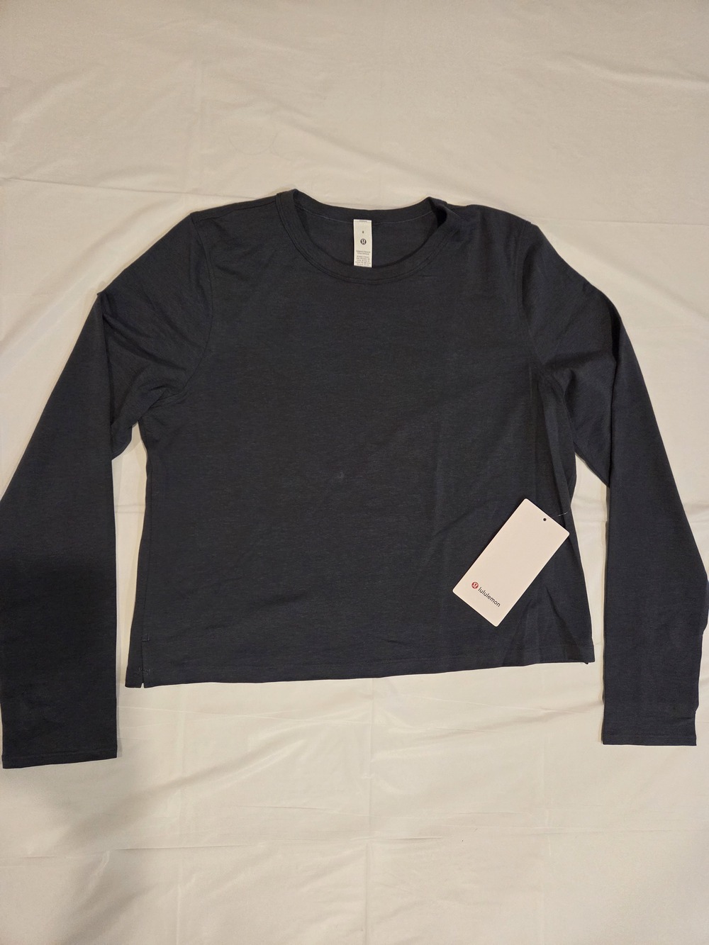 NWT Lululemon Classic Fit Cotton-Blend Long Sleeve Shirt Oil Blue Slate 8